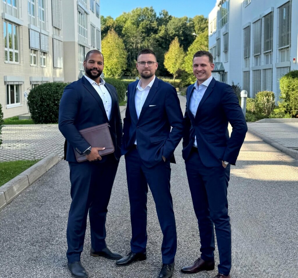 Marius Berg, René Kunzler und Christian M’Baidanoum